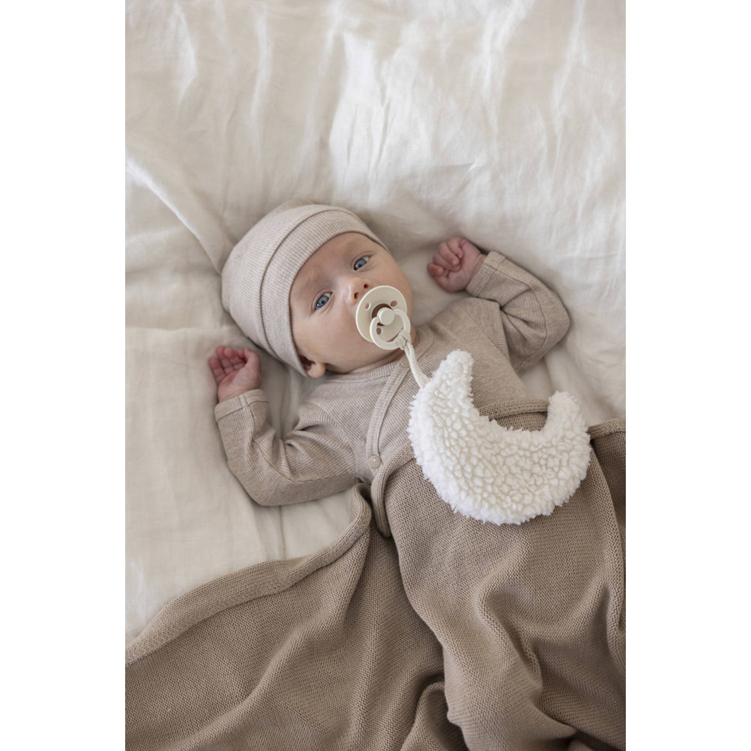 Feetje wikkelromper The Magic is in You taupe melange