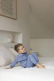 thumbnail: Feetje   Wafel pyjama blue melange/wit
