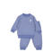 Feetje   Wafel pyjama blue melange/wit