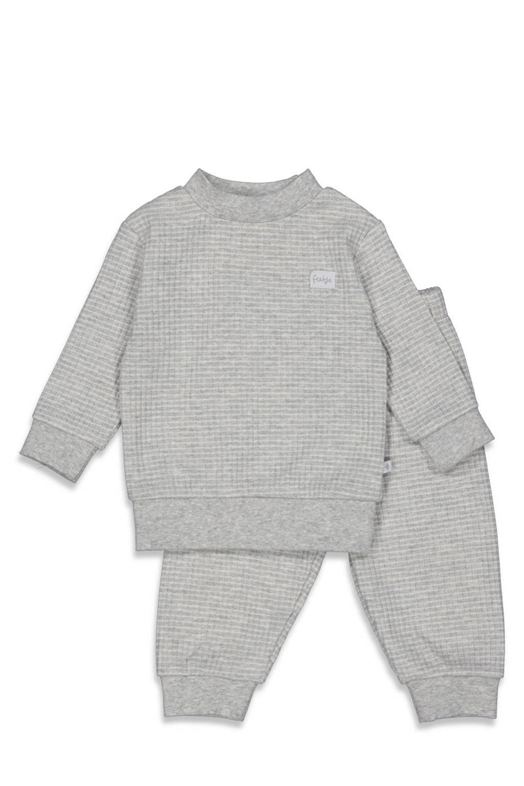 Feetje Wafel pyjama grijs melange