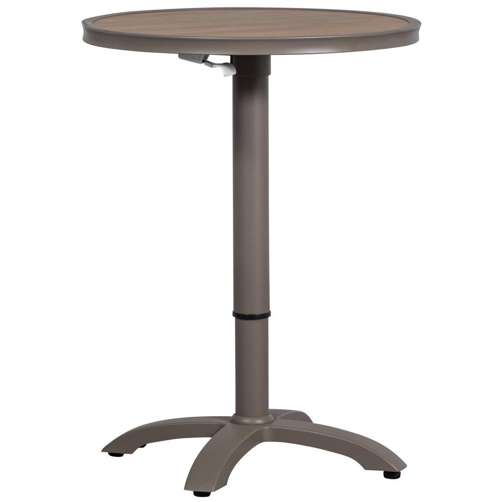 WOOOD WOOOD Jeppe Hoogte Verstelbare Tuin Bartafel - Aluminium - Bruin/Grijs