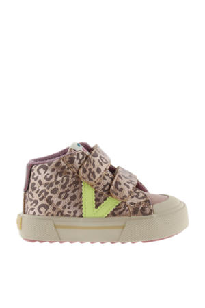 leren sneakers beige