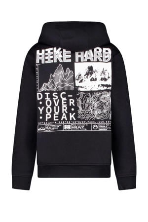hoodie met backprint zwart