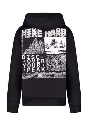 hoodie met backprint zwart