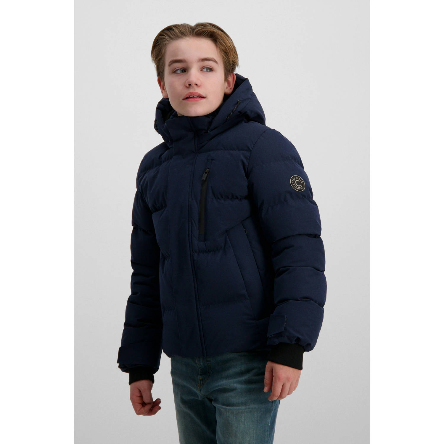 Cars gewatteerde jas donkerblauw