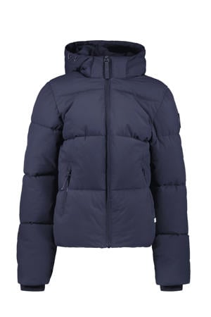 gewatteerde jas donkerblauw