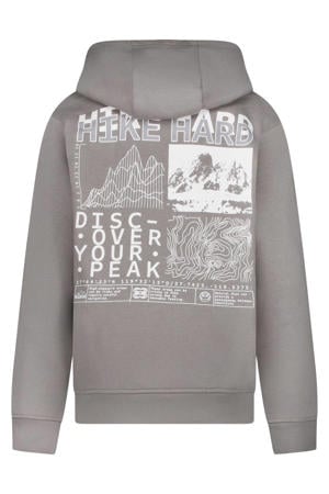 hoodie met backprint grijs