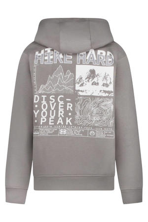 hoodie met backprint grijs