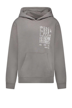 hoodie met backprint grijs