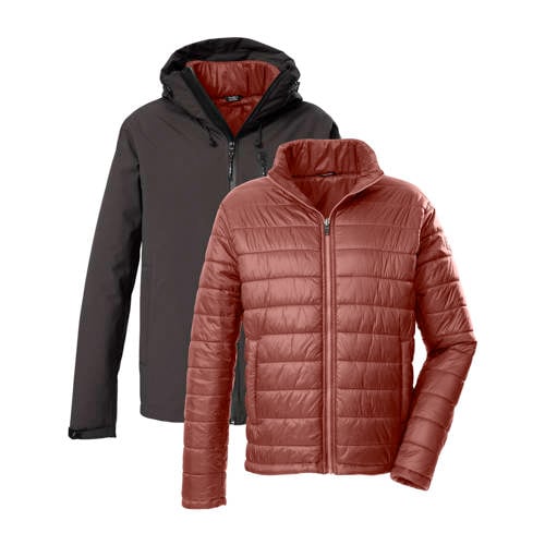 Killtec reversible jas bruin afbeelding