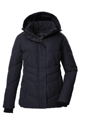 gewatteerde jas donkerblauw