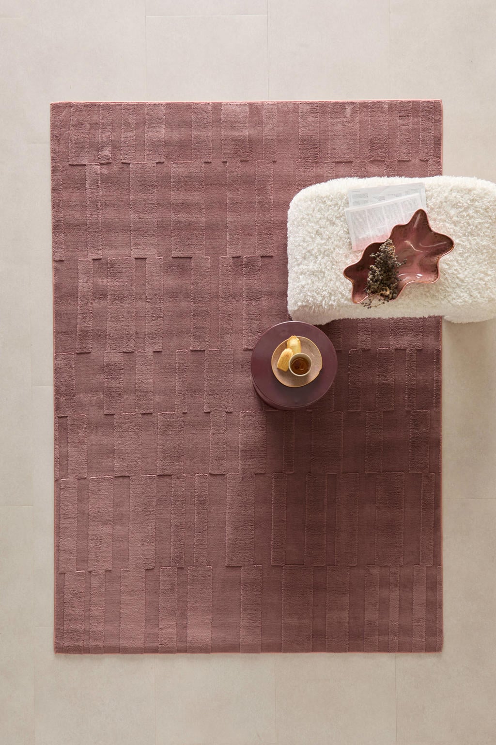 NOUS Living vloerkleed Bella roze (230x160 cm)