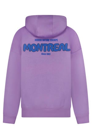 hoodie met backprint paars