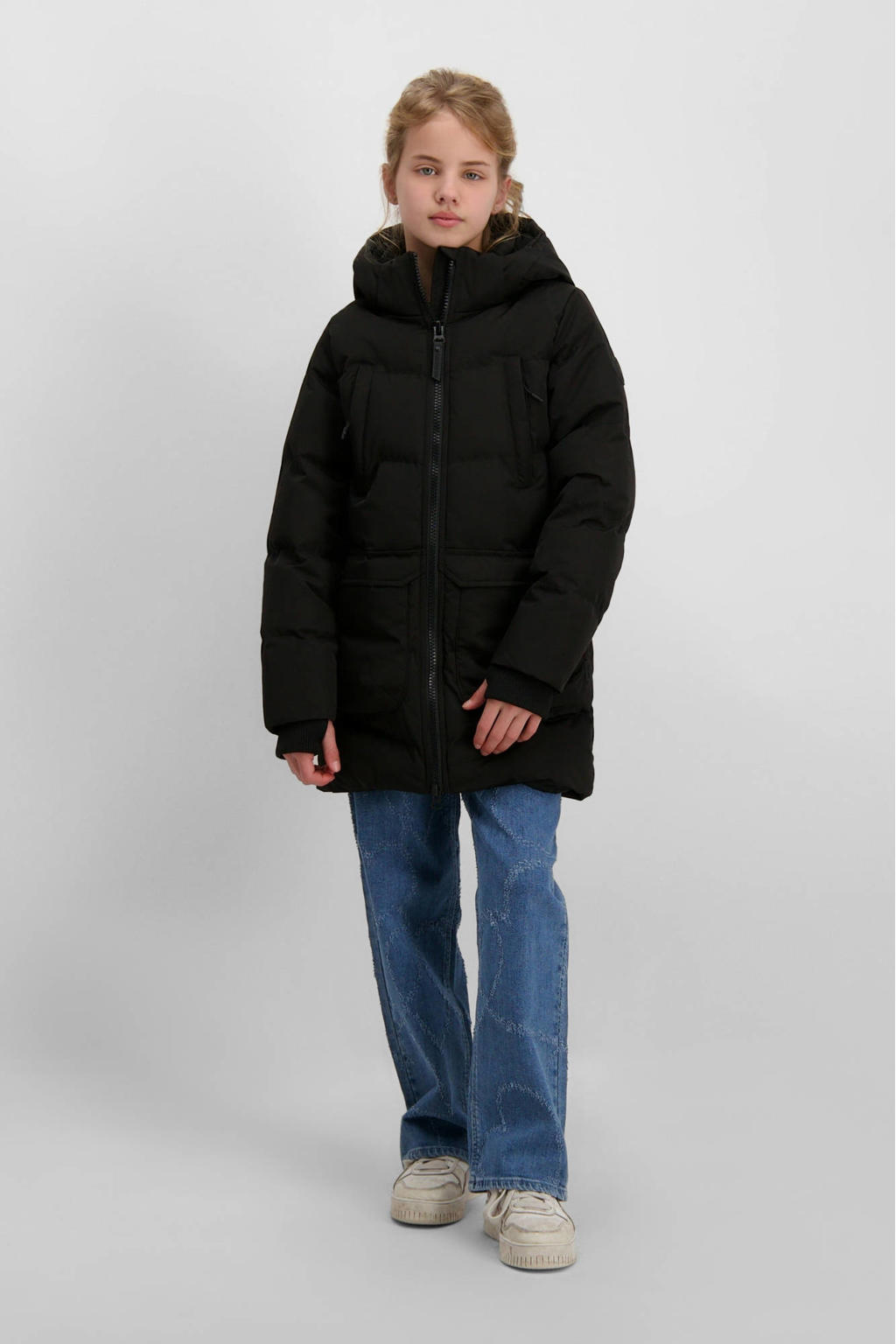 NAME IT KIDS gewatteerde winterjas NKFMARLIN donkerroze