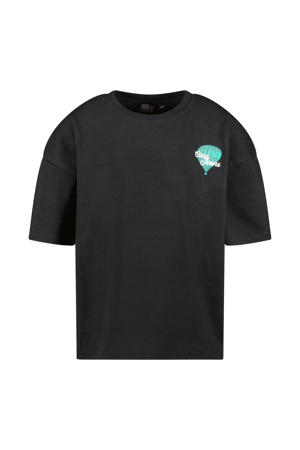 T-shirt met backprint zwart