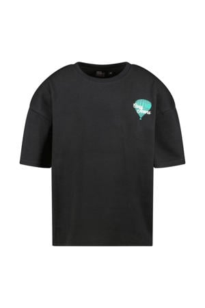T-shirt met backprint zwart