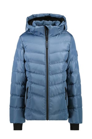 gewatteerde jas blauw