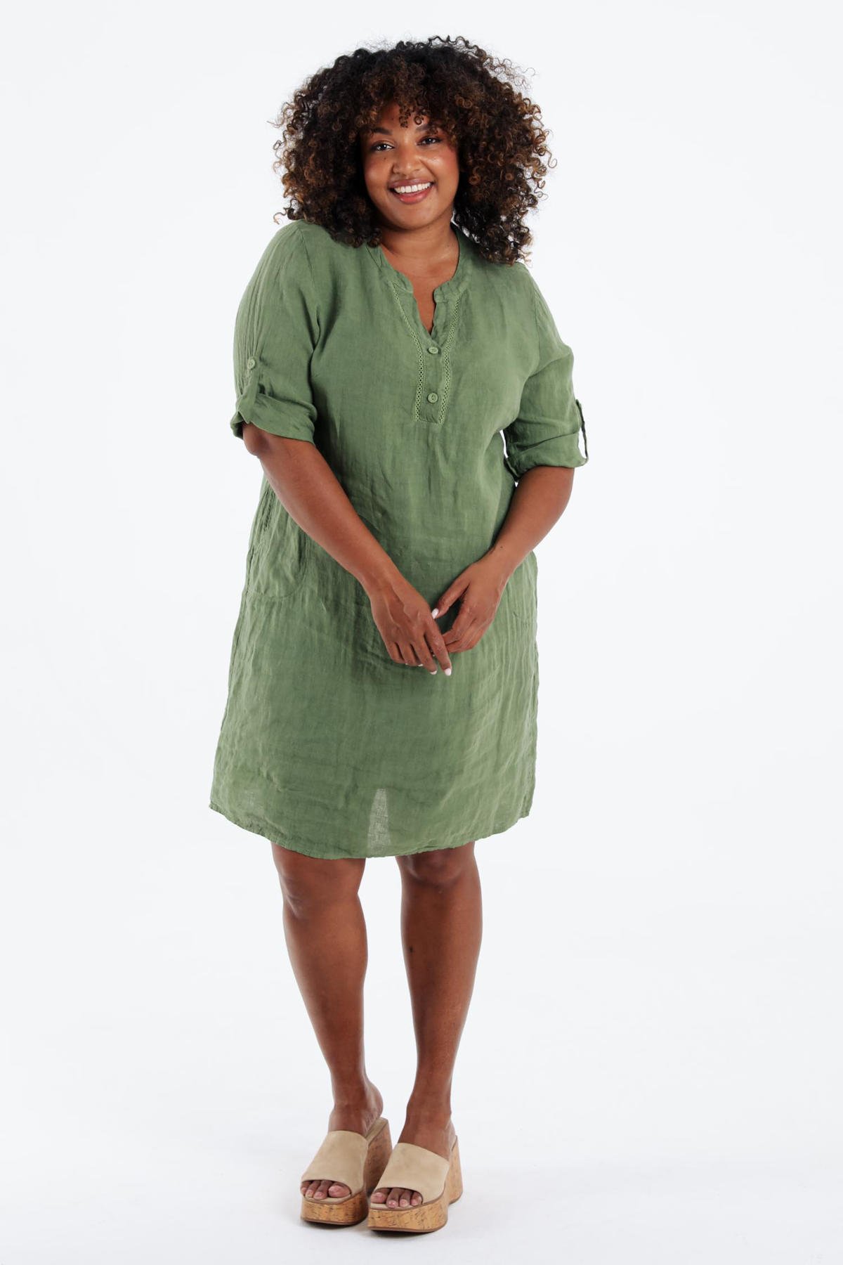 Linnen Jurk Paprika Jurk Maten Jurken Grote Maten Dameskleding