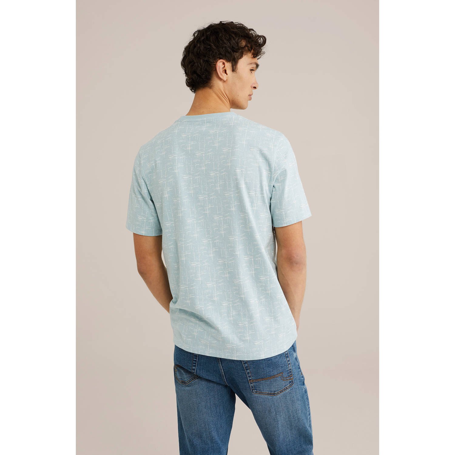 WE Fashion regular T-shirt lichtblauw