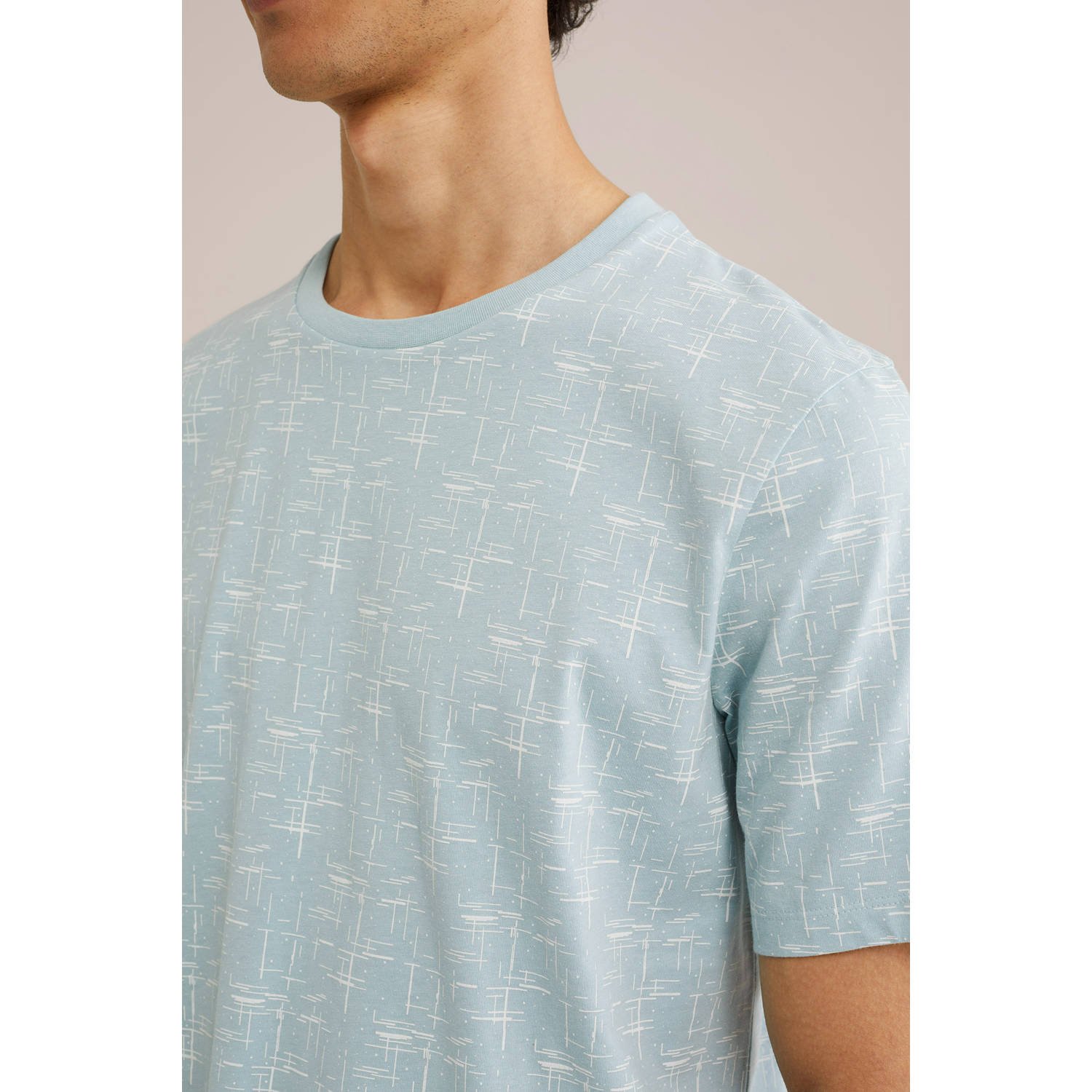 WE Fashion regular T-shirt lichtblauw