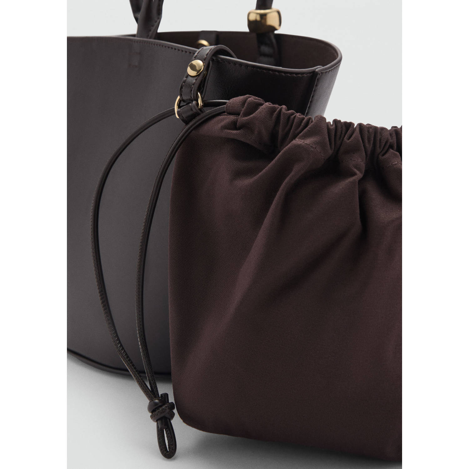Mango shopper donkerbruin
