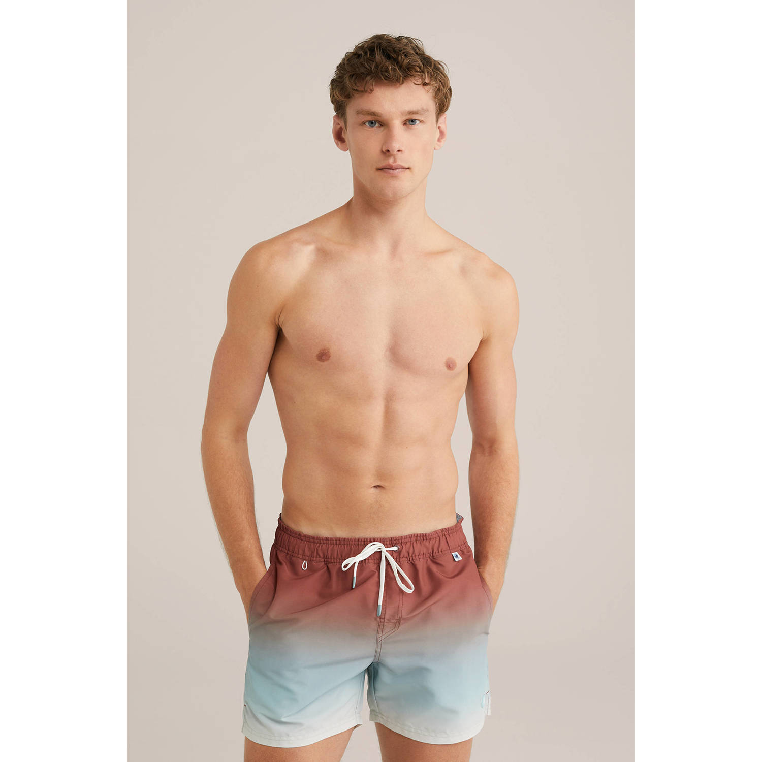 WE Fashion zwemshort brique lichtblauw