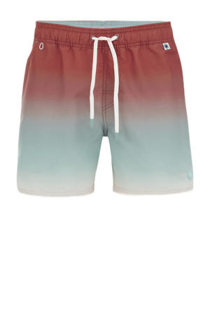zwemshort brique/lichtblauw
