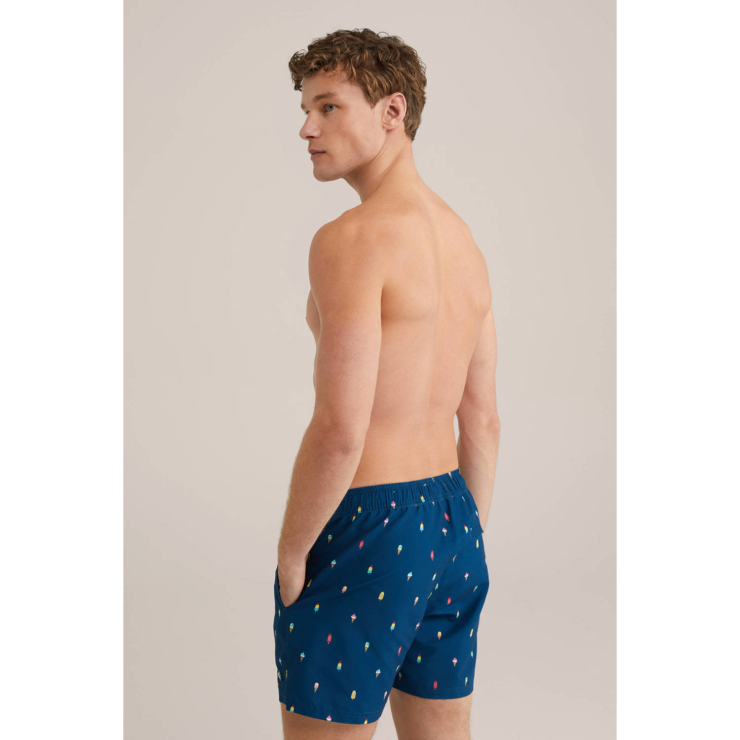 WE Fashion zwemshort donkerblauw