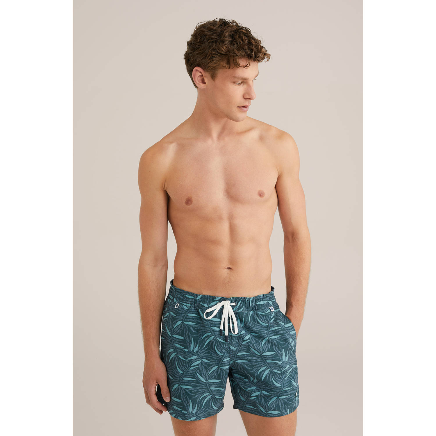 WE Fashion zwemshort donkergroen