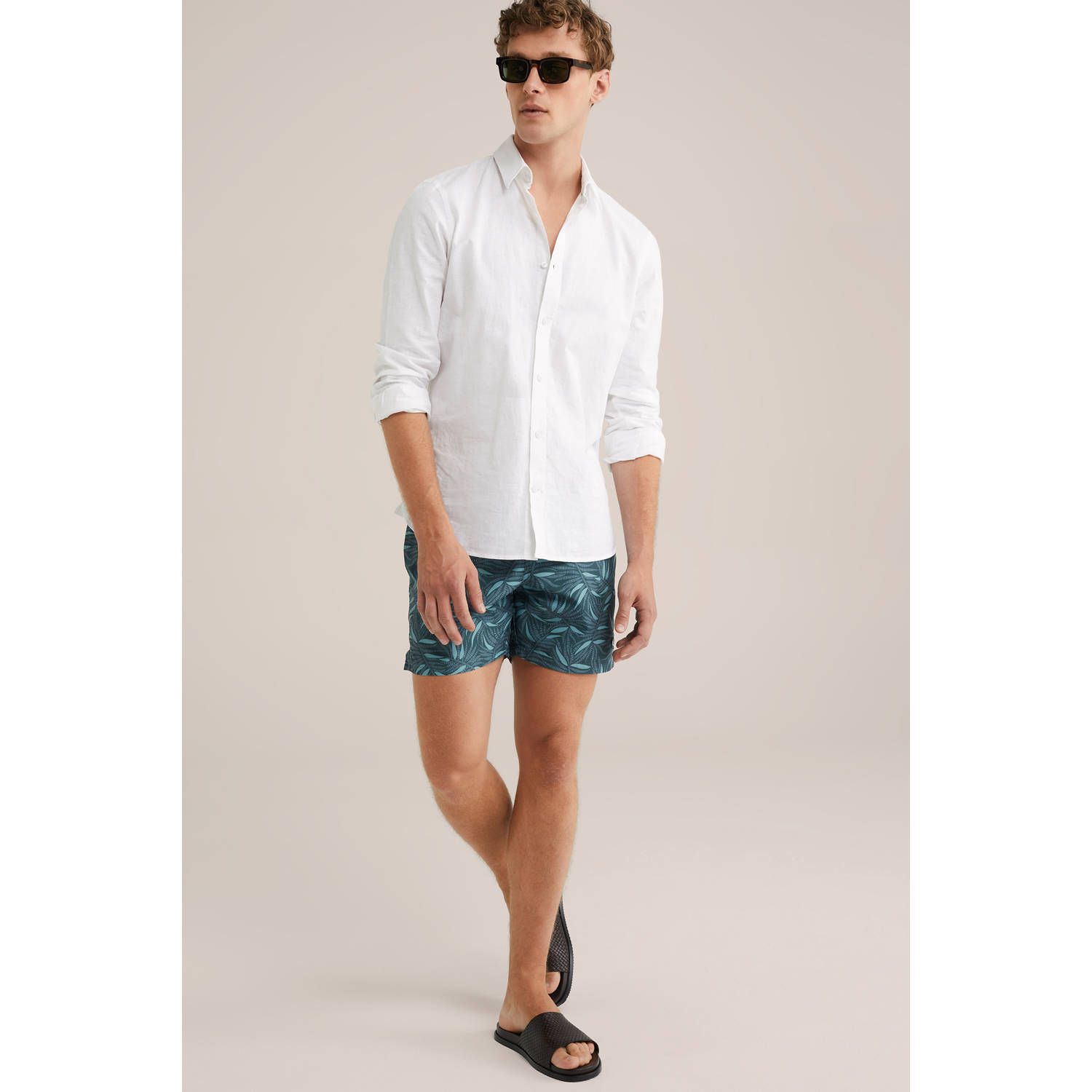 WE Fashion zwemshort donkergroen