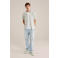 WE Fashion casual overhemd met textuur groen