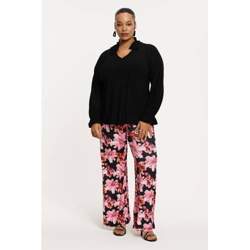 YOEK Lovers Collection flared regular waist broek roze afbeelding