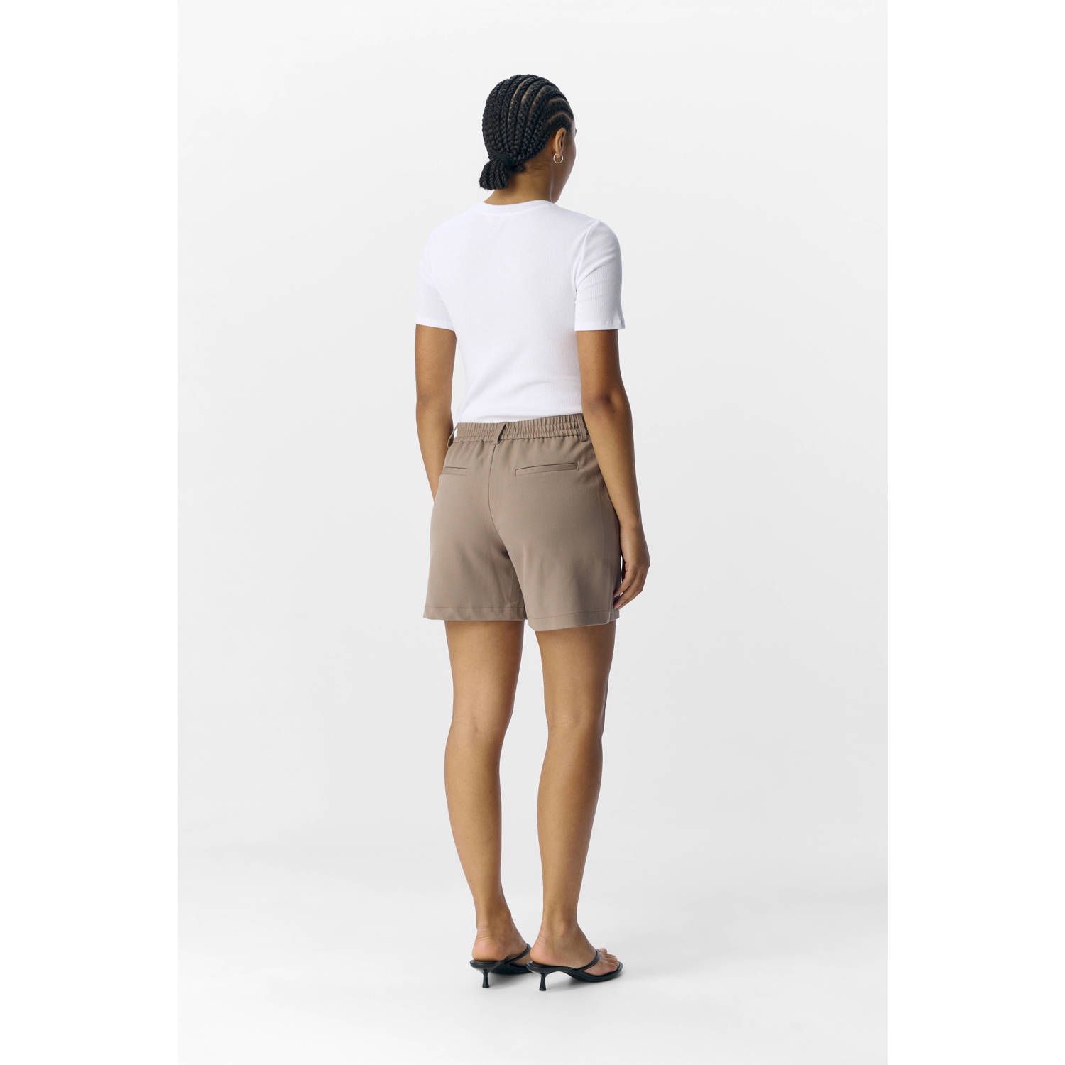 OBJECT regular waist casual short lichtbruin