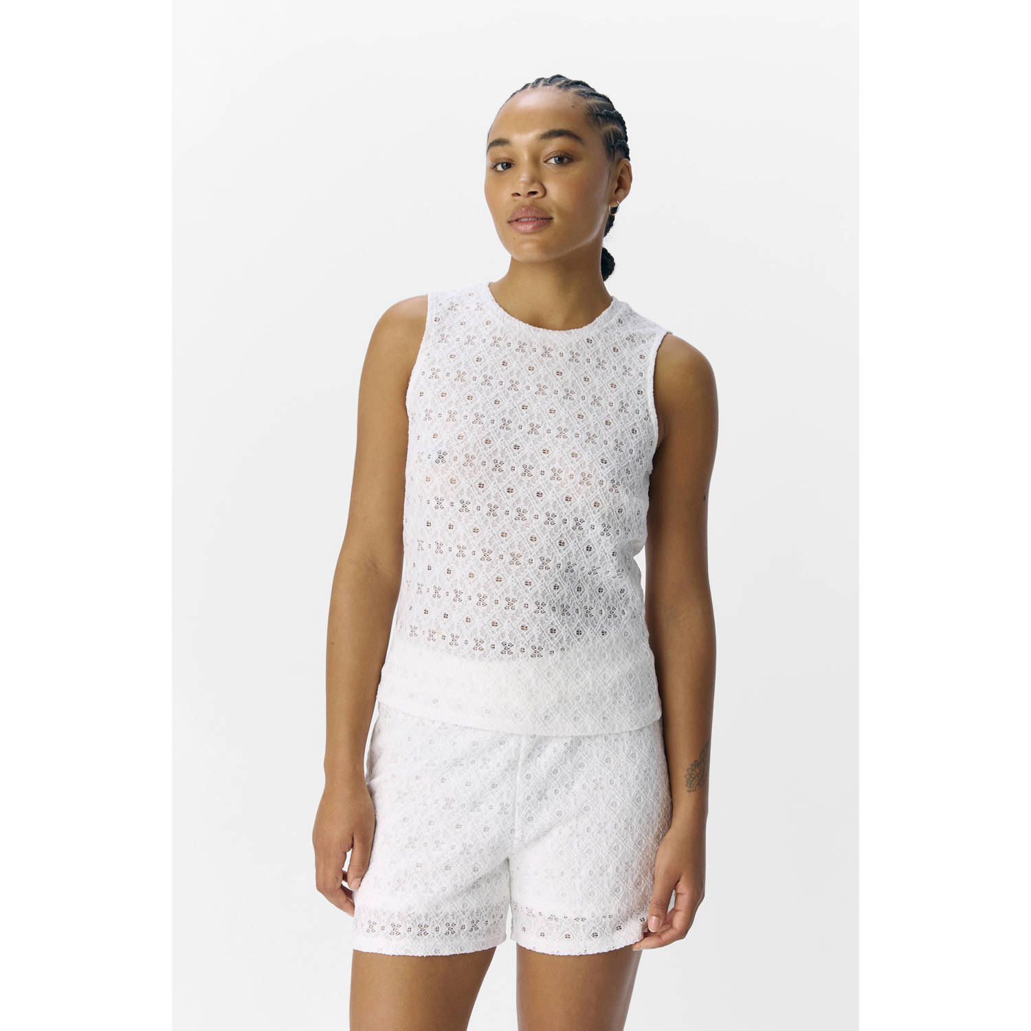 OBJECT top wit broderie
