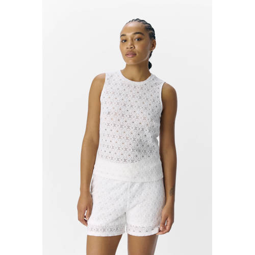 OBJECT top wit broderie afbeelding