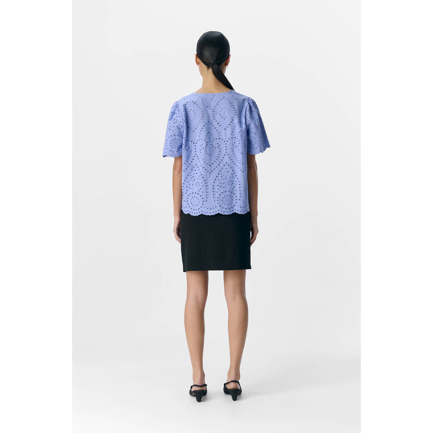 OBJECT blouse lila broderie