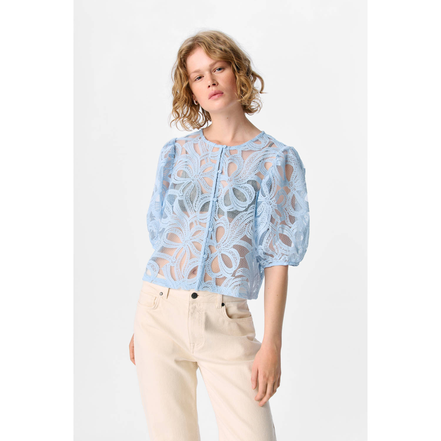 OBJECT blousetop lichtblauw