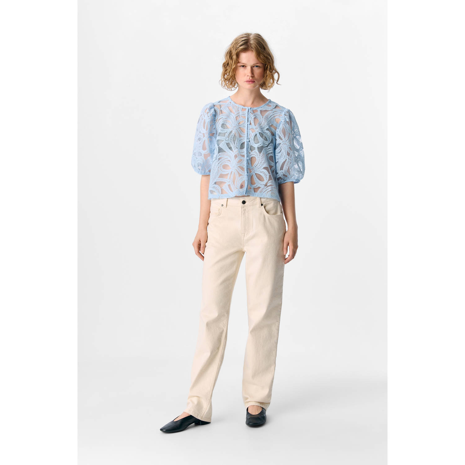 OBJECT blousetop lichtblauw