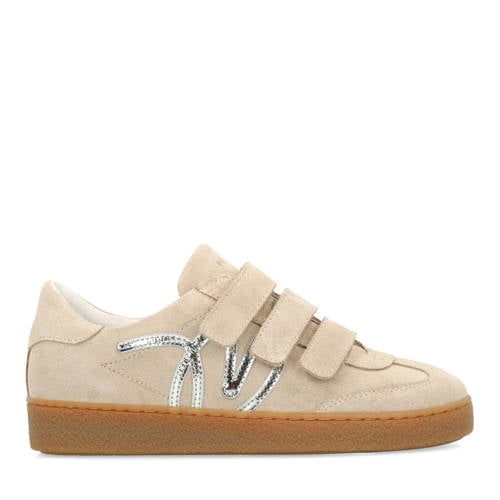 Manfield suède sneakers beige afbeelding