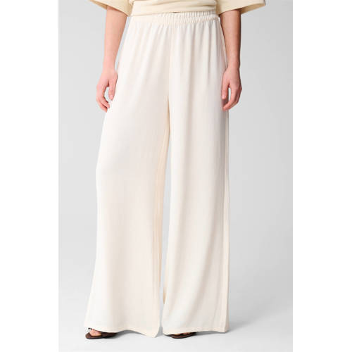 Shoeby wide leg high waist broek ecru afbeelding