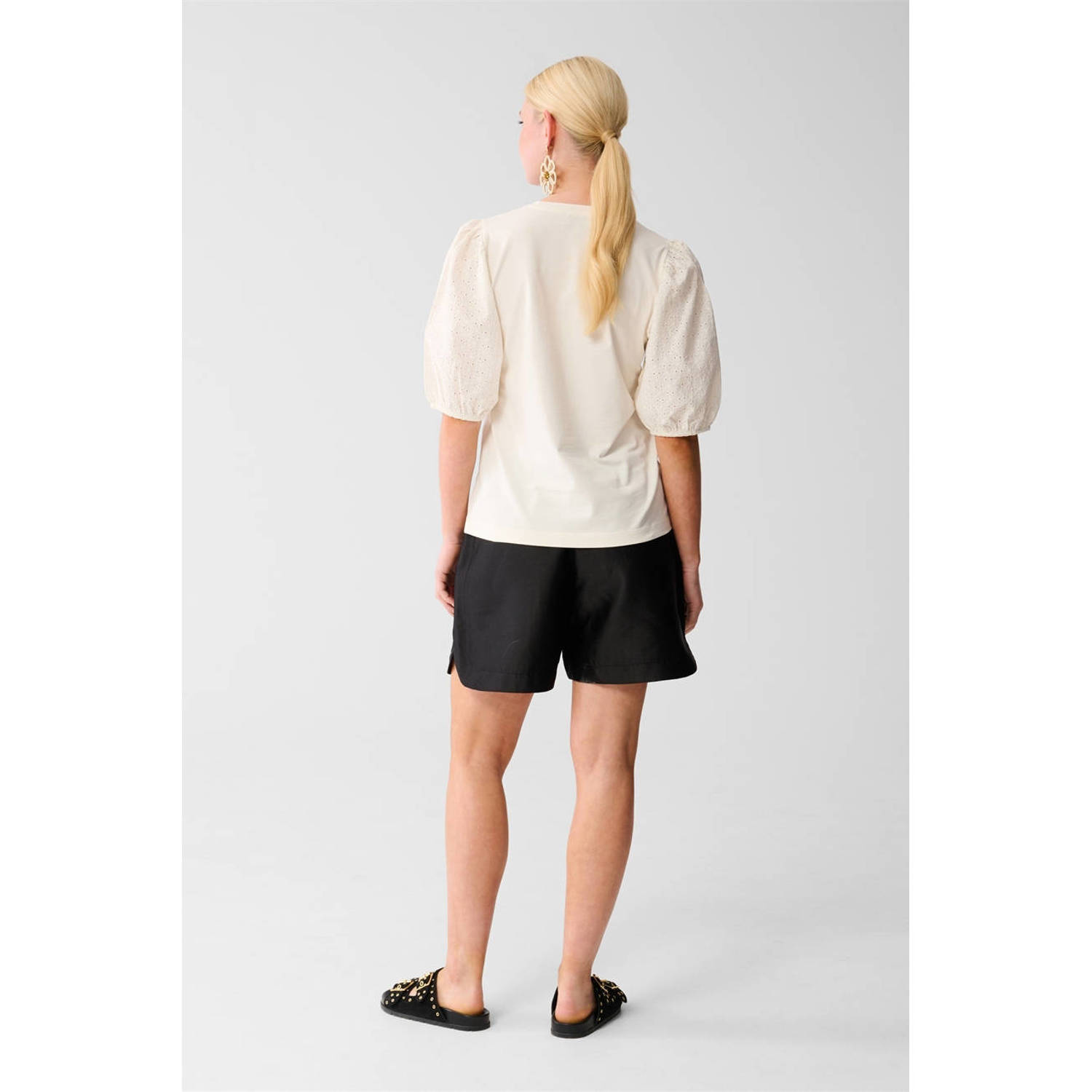 Shoeby top ecru broderie