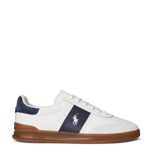 Polo Ralph Lauren Heritage Aera PP leren sneakers wit/donkerblauw afbeelding