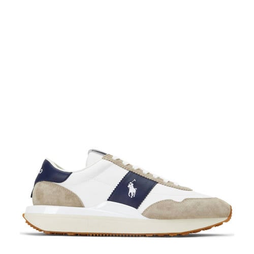 POLO Ralph Lauren Train 89 leren sneakers wit/beige/blauw afbeelding