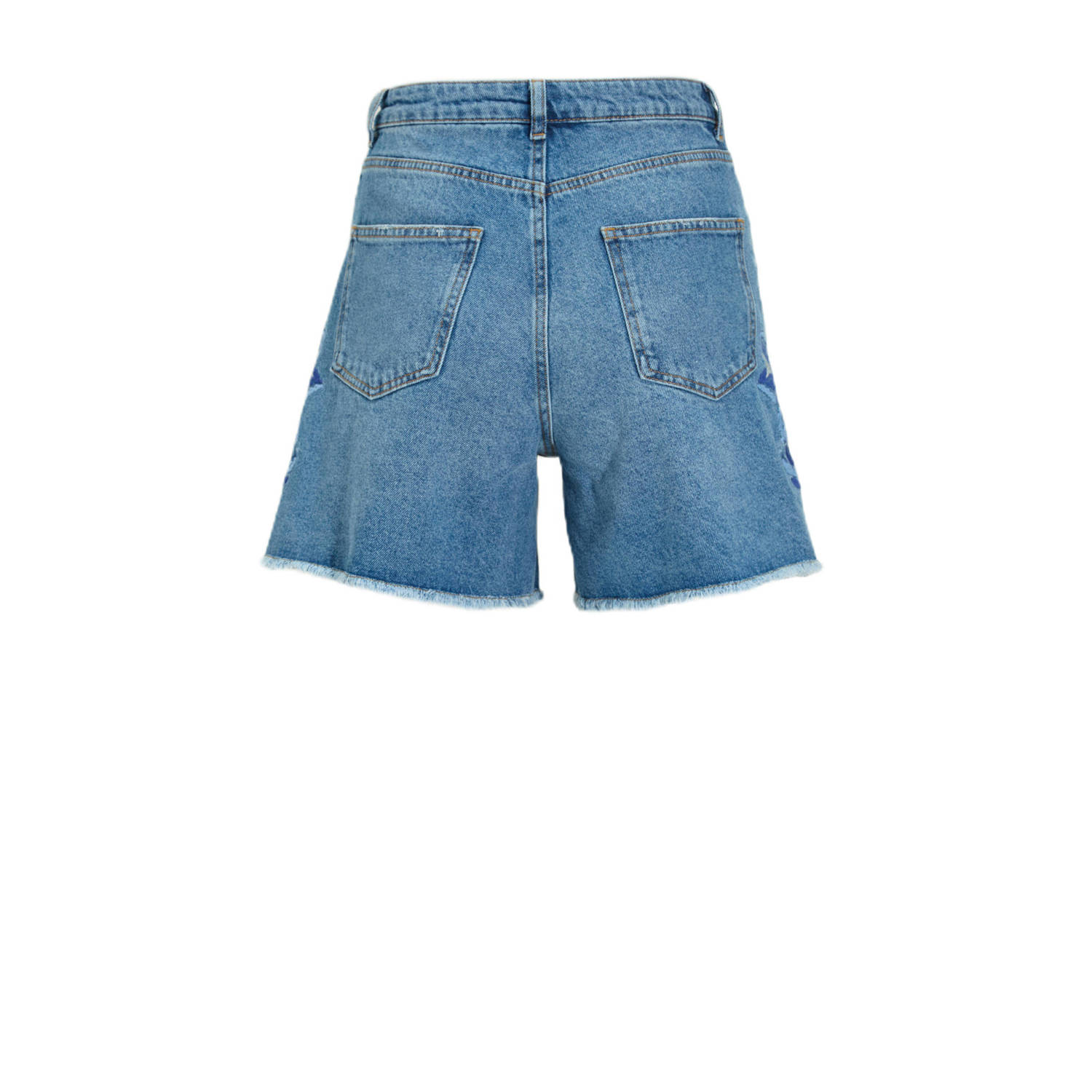 Shiwi denim straight high waist short light blue denim