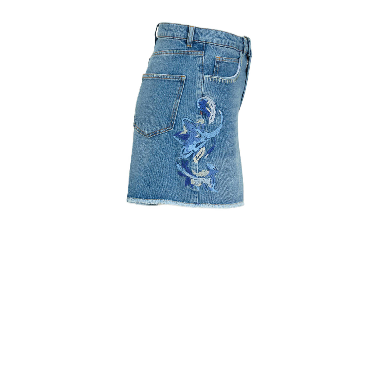 Shiwi denim straight high waist short light blue denim