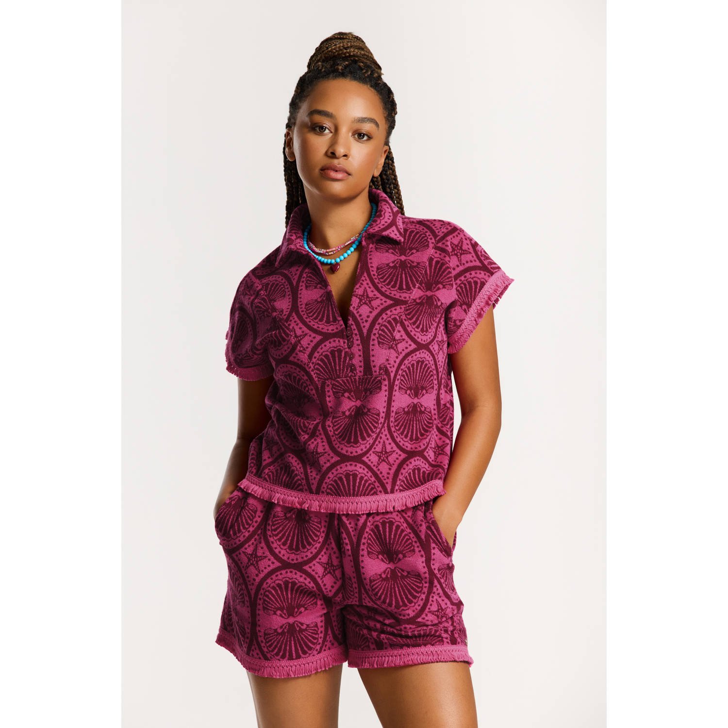 Shiwi straight high waist casual short roze
