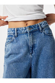 thumbnail: PIECES high waist denim short blauw