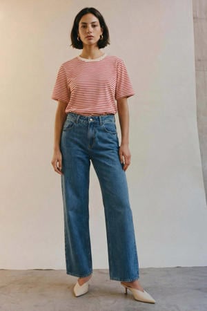 wide leg jeans - medium blue denim