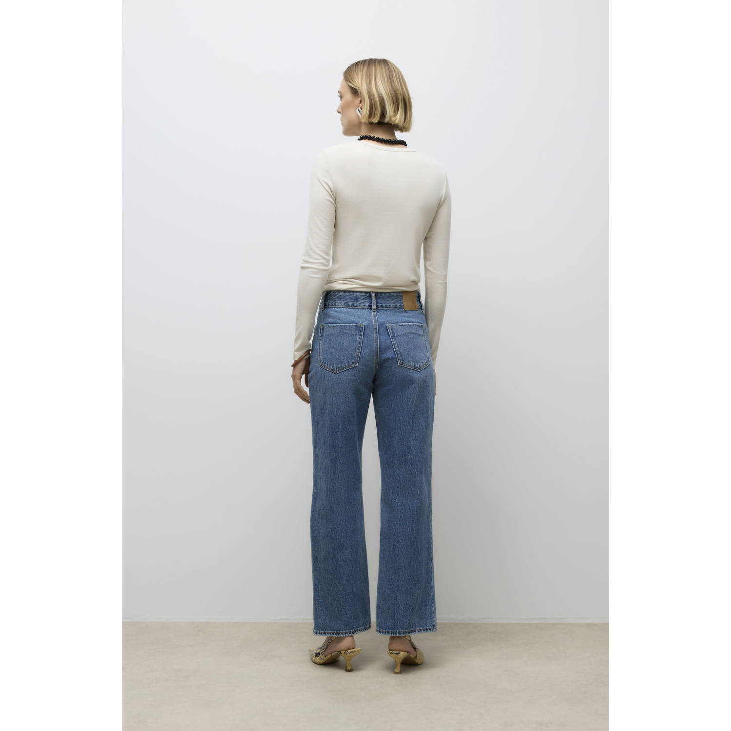 VERO MODA wide leg jeans blauw