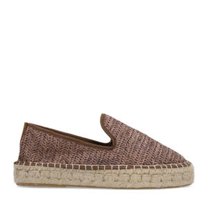 raffia espadrilles bruin
